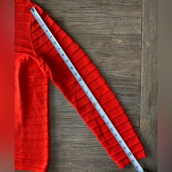 Ann Taylor Factory Zip Up Cardigan Sweater with Horizontal Ribbing Size Large - Picture 7 of 10